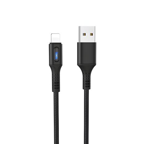 Кабель с индикатором Hoco U79 USB to Lightning черный 1.2m