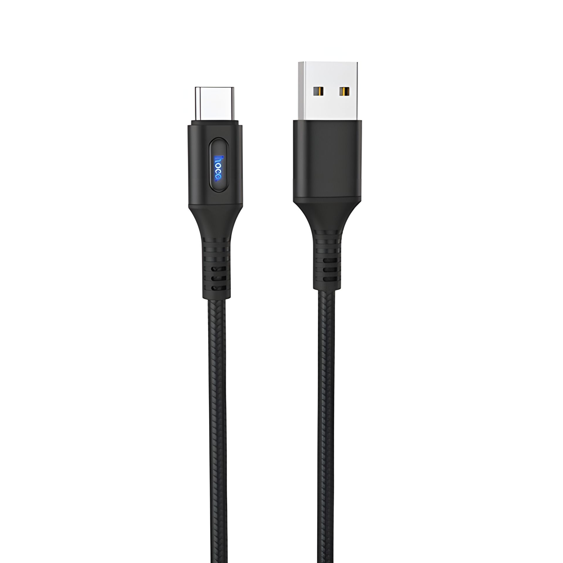 Кабель с индикатором Hoco U79 USB to Type-C черный 1.2m Кабель с индикатором Hoco U79 USB to Type-C черный 1.2m