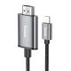 Кабель Hoco UA27 Lightning to HDMI, 1080P, 60Hz, 2m, metal gray Кабель Hoco UA27 Lightning to HDMI, 1080P, 60Hz, 2m, metal gray