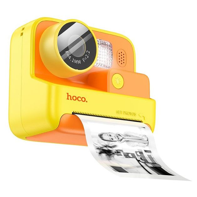 Жовта дитяча камера Hoco DV200 з двома камерами та миттєвою печаткою Жовта дитяча камера Hoco DV200 з двома камерами та миттєвою печаткою