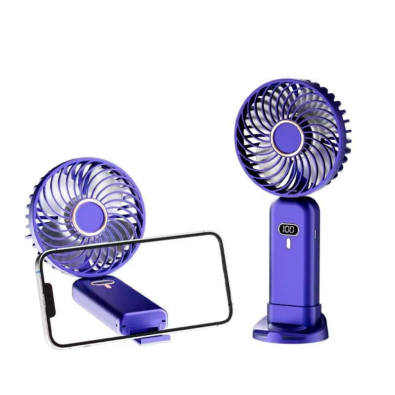 Вентилятор ручний портативний Digital Display Folding Handheld Small Fan Mini Air Cooler |5 Level, Sliding Base Вентилятор ручний портативний Digital Display Folding Handheld Small Fan Mini Air Cooler |5 Level, Sliding Base