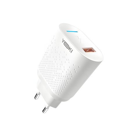 Устройство Зарядное Сетевое Yoki Led Series YK-QC 3.0 18W Белое Устройство Зарядное Сетевое Yoki Led Series YK-QC 3.0 18W Белое