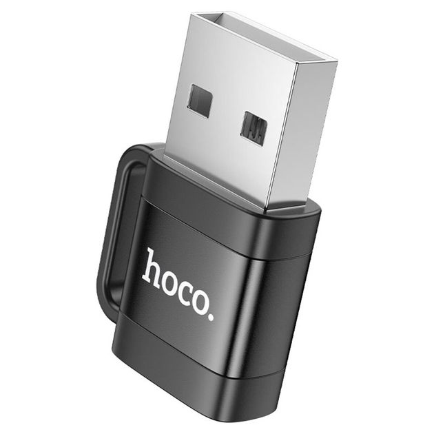 USB-адаптер HOCO UA31D USB male to Type-C female USB2.0 Black USB-адаптер HOCO UA31D USB male to Type-C female USB2.0 Black