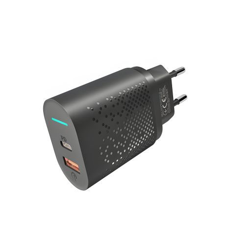 Зарядний Мережевий Пристрій Yoki Led Series YK-20PD+QC 20W Чорний Зарядний Мережевий Пристрій Yoki Led Series YK-20PD+QC 20W Чорний