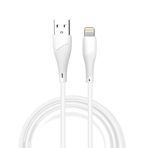 Кабель WUW-X196 USB Lightning 2,4А white Кабель WUW-X196 USB Lightning 2,4А white