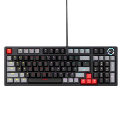 Ігрова клавіатура TWolf T50 Blue Switch RGB, чорна
