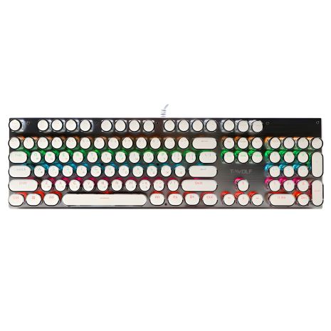 Ігрова клавіатура TWolf T75 punk LED Blue Switch Білий