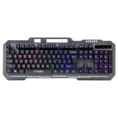 Ігрова дротова клавіатура TWolf T16 USB, 1.3m, Чорний Ігрова дротова клавіатура TWolf T16 USB, 1.3m, Чорний