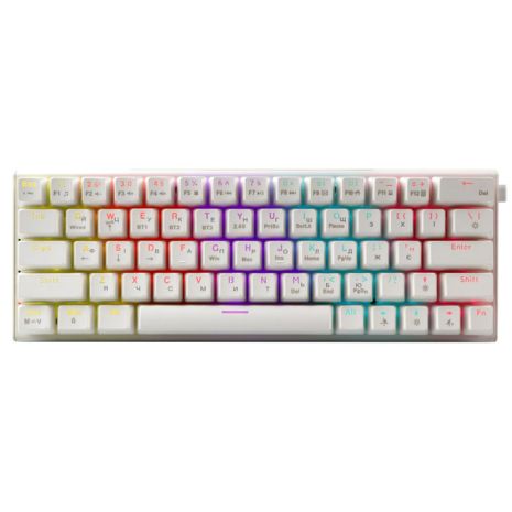 Клавиатура Игровая беспроводная T-Wolf T30 LED Version Blue Switch Белый