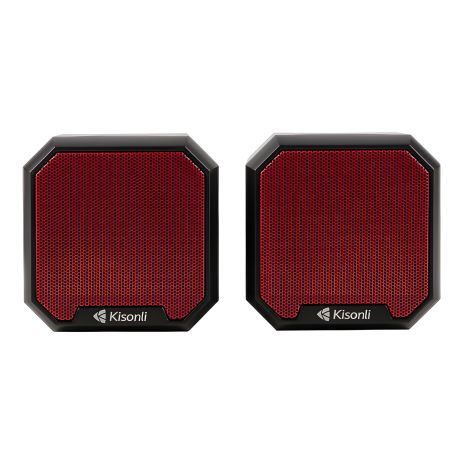 Комп'ютерні колонки Kisonli KS-02, 7W, USB, 3.5mm Червоні Комп'ютерні колонки Kisonli KS-02, 7W, USB, 3.5mm Червоні