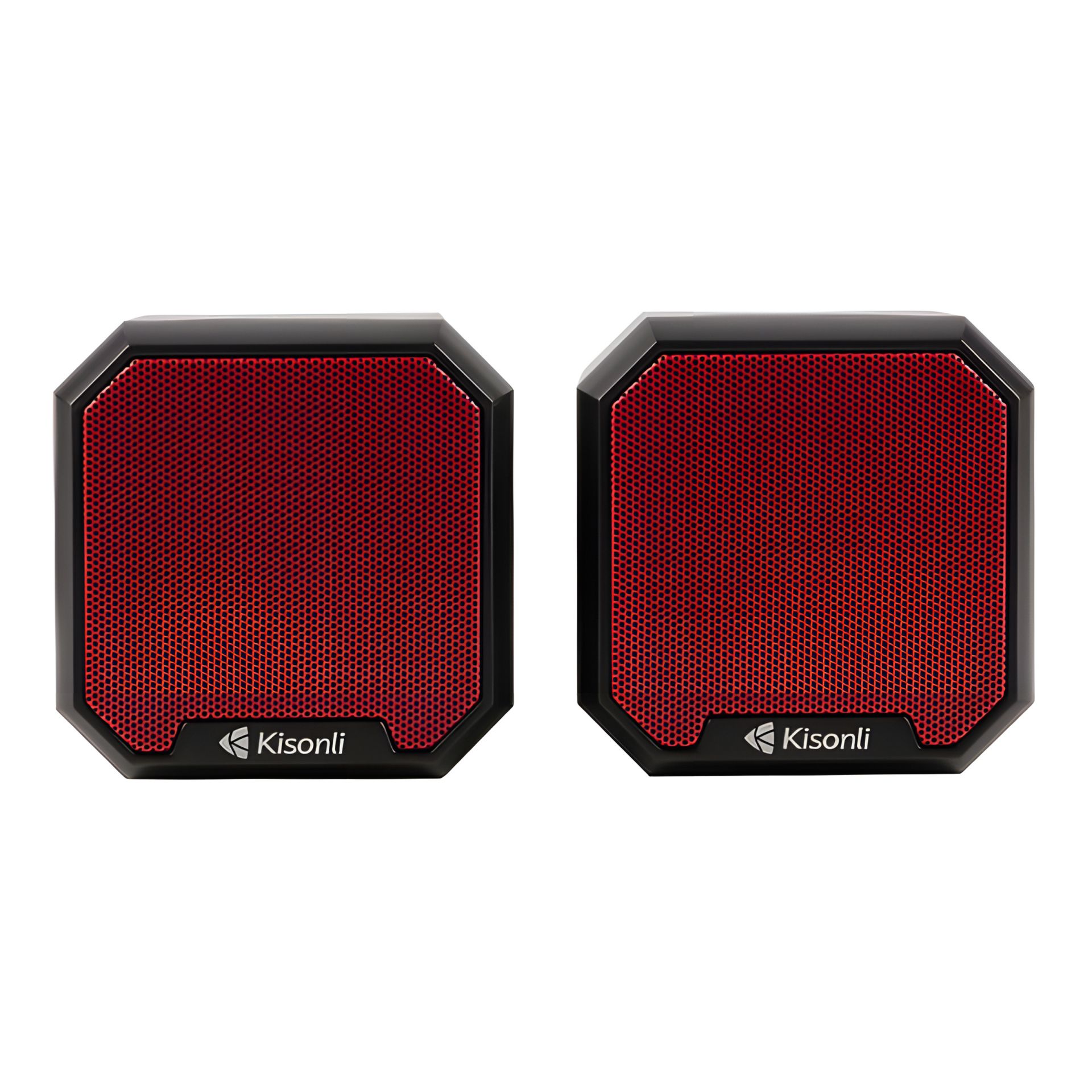Комп'ютерні колонки Kisonli KS-02, 7W, USB, 3.5mm Червоні Комп'ютерні колонки Kisonli KS-02, 7W, USB, 3.5mm Червоні