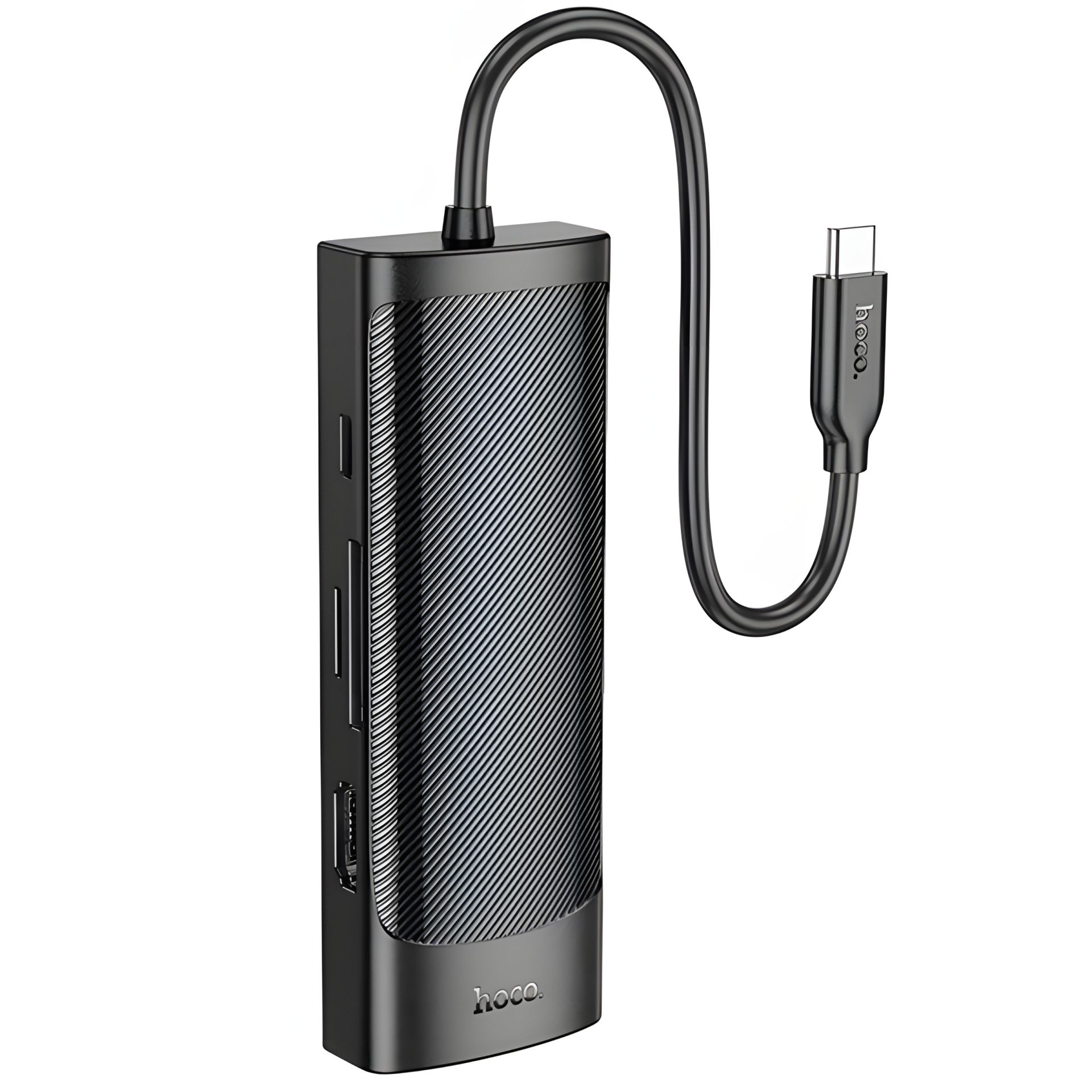 Перехідник Hoco HB43 7в1 адаптер, Type-C to HDMI, USB2.0, USB3.0, Type-C, SD, TF, PD, black Перехідник Hoco HB43 7в1 адаптер, Type-C to HDMI, USB2.0, USB3.0, Type-C, SD, TF, PD, black