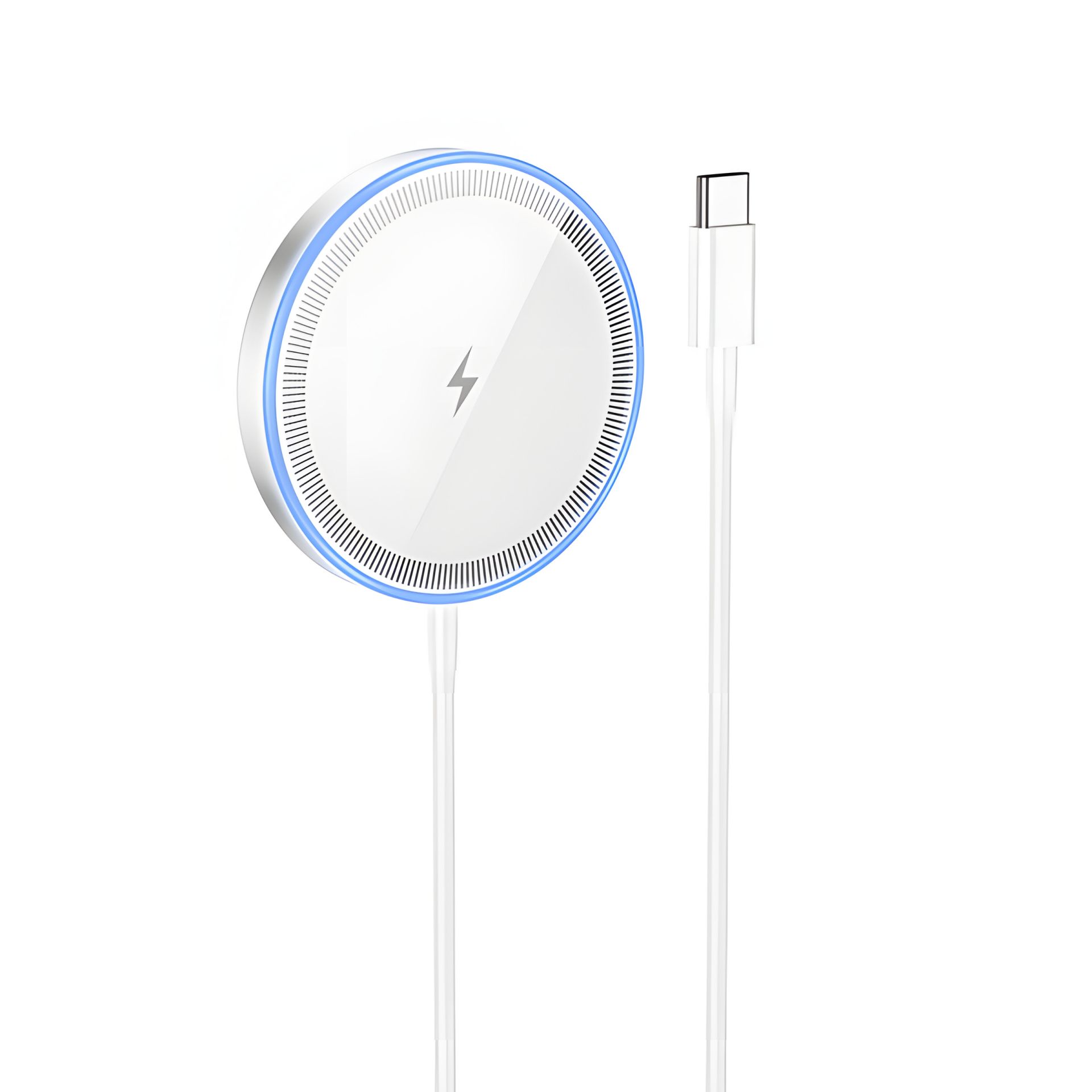 Беспроводная зарядка Hoco CW53, магнитная, серебряный цвет Беспроводная зарядка Hoco CW53, магнитная, серебряный цвет