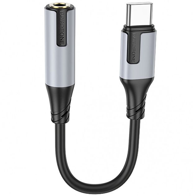 Адаптер BOROFONE BV19 Creator digital audio converter Type-C to 3.5mm чорний Адаптер BOROFONE BV19 Creator digital audio converter Type-C to 3.5mm чорний