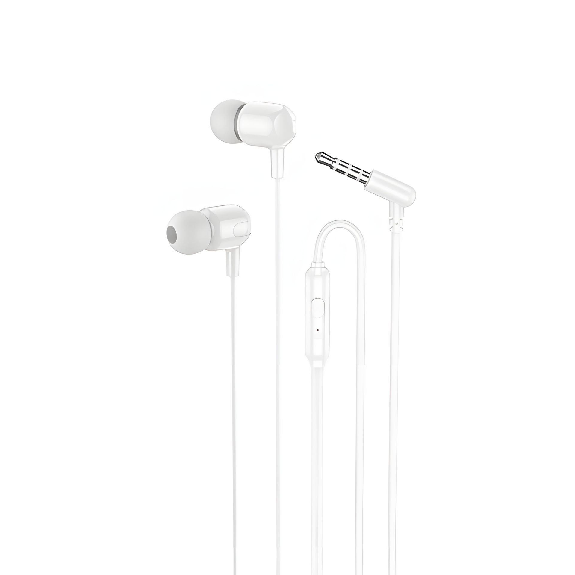 Вакуумные проводные наушники с микрофоном Borofone BM84 Jack 3.5 белые Вакуумные проводные наушники с микрофоном Borofone BM84 Jack 3.5 белые