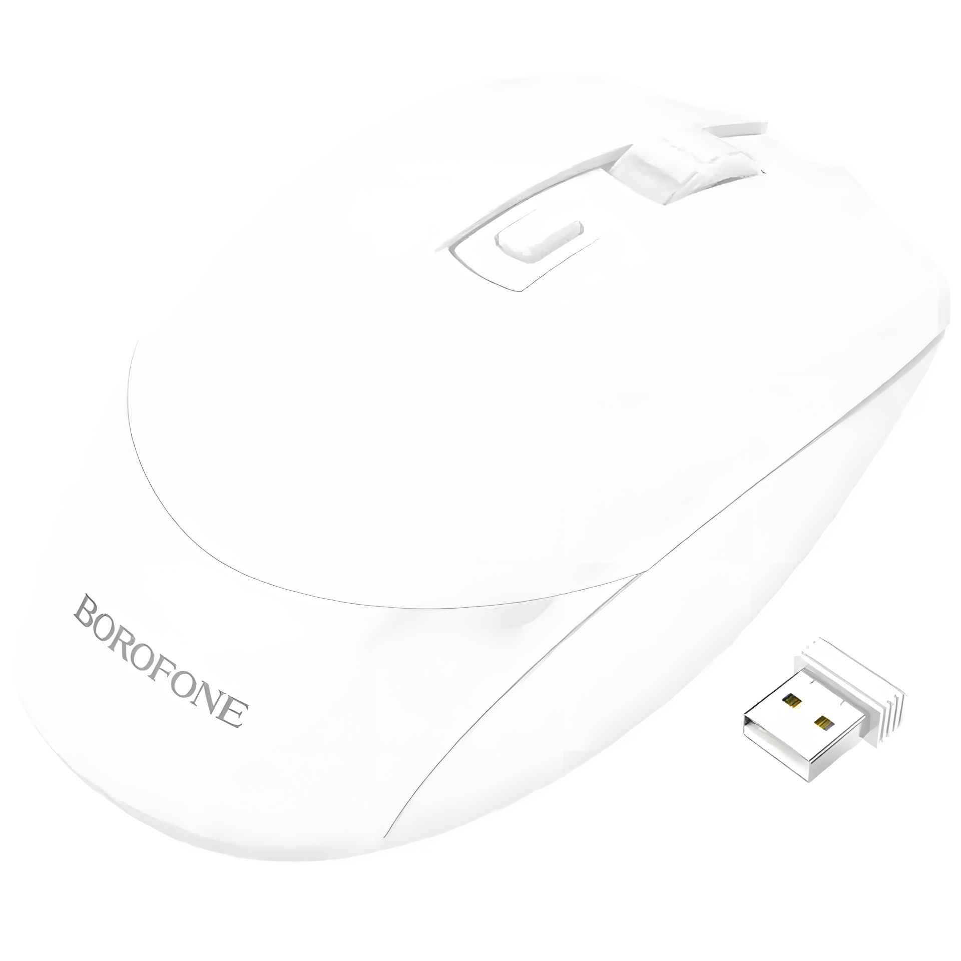 Wireless Миша Borofone BG7 2.4G optical, 1000-1600 DPI, 1хАА Білий Wireless Миша Borofone BG7 2.4G optical, 1000-1600 DPI, 1хАА Білий
