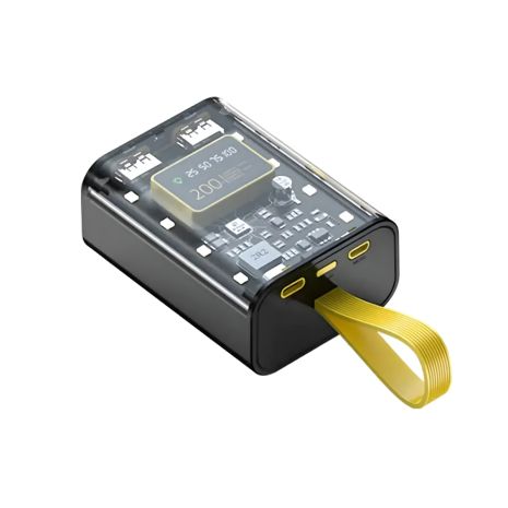 Повербанк корпус під АКБ 3x18650 з LED дисплеєм та світильником, 10W 2xUSB-A входи Type-C і MicroUSB, чорний-жовтий-прозорий, XMSJ3X1865KYT Повербанк корпус під АКБ 3x18650 з LED дисплеєм та світильником, 10W 2xUSB-A входи Type-C і MicroUSB, чорний-жовтий-прозорий, XMSJ3X1865KYT