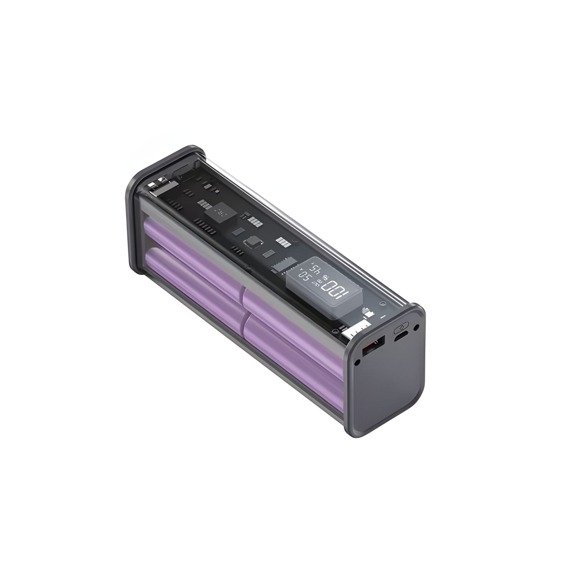 Корпус-кейс повербанка DIY Pro |Для специалистов, под пайку элементов питания, Сделай сам| 22.5W PD QC под АКБ 8x18650 серо-прозрачный Корпус-кейс повербанка DIY Pro |Для специалистов, под пайку элементов питания, Сделай сам| 22.5W PD QC под АКБ 8x18650 серо-прозрачный