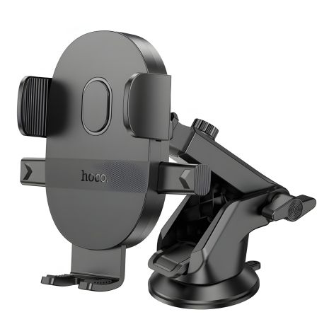 Держатель для авто Hoco H19 с одной кнопкой (крепление на центральную консоль), черный Держатель для авто Hoco H19 с одной кнопкой (крепление на центральную консоль), черный