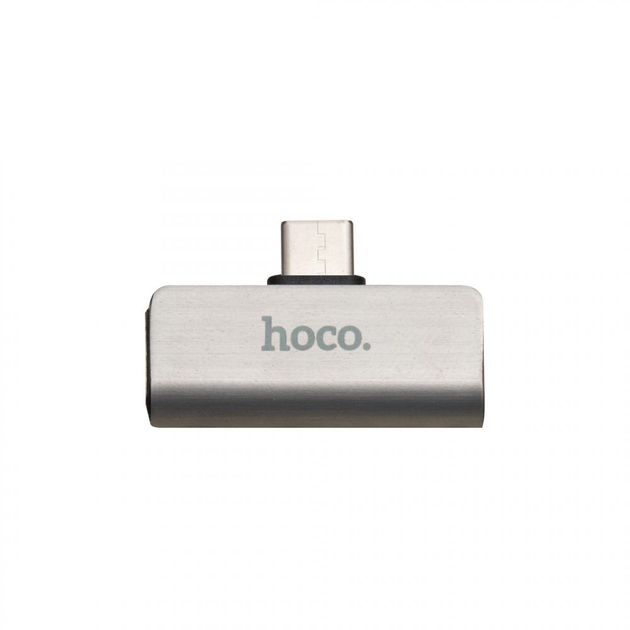 Перехідник Hoco LS26 Type-C 2in1 Audio Converter Сталевий Перехідник Hoco LS26 Type-C 2in1 Audio Converter Сталевий