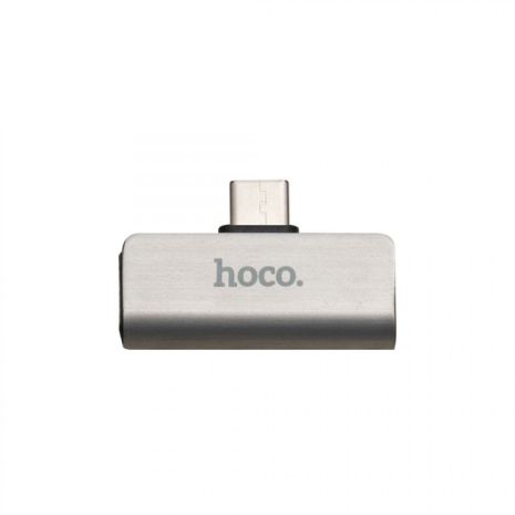 Переходник Hoco LS26 Type-C 2in1 Audio Converter Стальной Переходник Hoco LS26 Type-C 2in1 Audio Converter Стальной