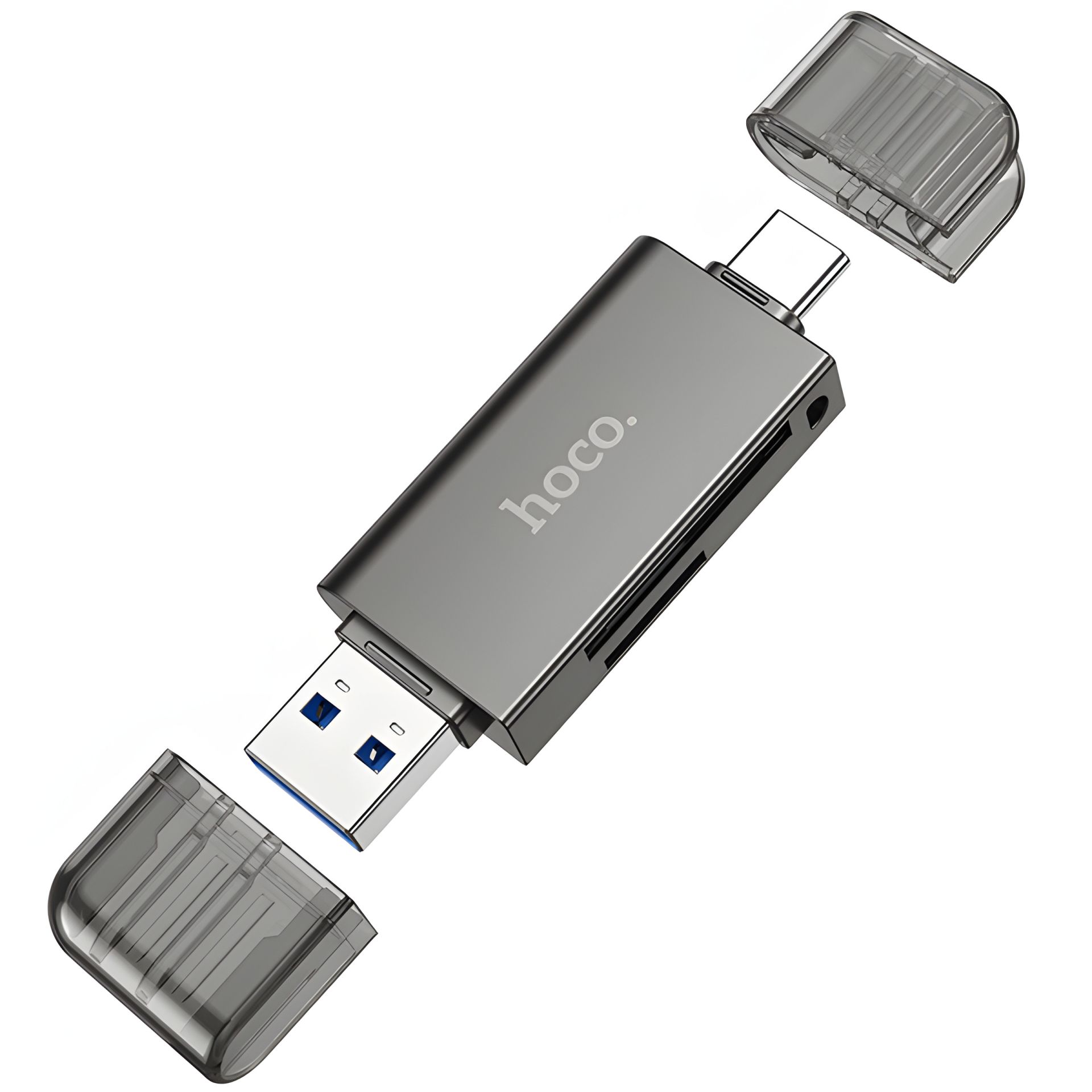 Hoco HB39 USB/ Type-C 3.0 серый переходник адаптер Hoco HB39 USB/ Type-C 3.0 серый переходник адаптер