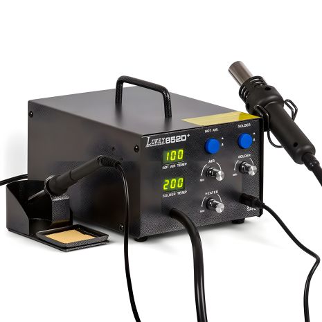 Компрессорная паяльная станция LUKEY 852D+ с феном и паяльником Компрессорная паяльная станция LUKEY 852D+ с феном и паяльником