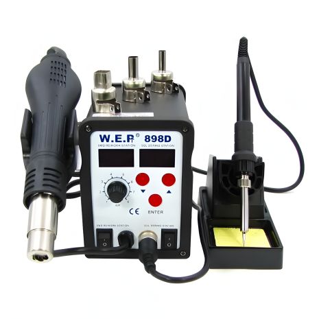 Фен и Паяльник WEP 898D Паяльная Станция Фен и Паяльник WEP 898D Паяльная Станция