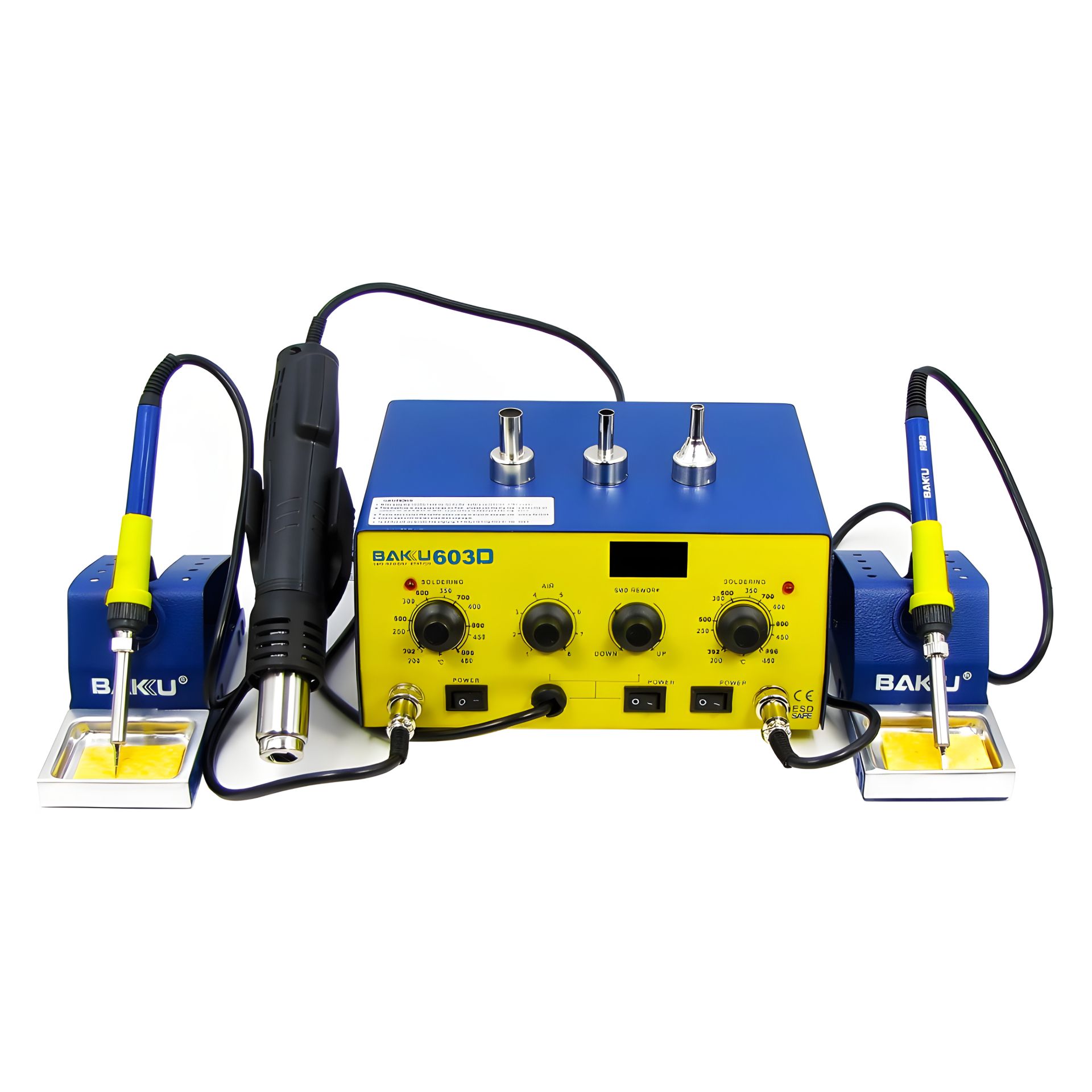 Паяльна станція Baku BK603D фен, два паяльники, цифрова Паяльна станція Baku BK603D фен, два паяльники, цифрова