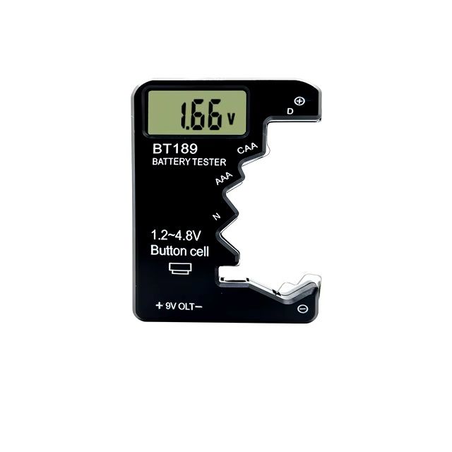 Универсальный тестер емкости батареек и аккумуляторов BT189 |C, AA, AAA, D, N, 9В, 6F2, таблетки на 1.55В| Black Универсальный тестер емкости батареек и аккумуляторов BT189 |C, AA, AAA, D, N, 9В, 6F2, таблетки на 1.55В| Black