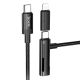 Hoco U135 2в1 Кабель Type-C to Lightning/Type-C 1.2m черный Hoco U135 2в1 Кабель Type-C to Lightning/Type-C 1.2m черный
