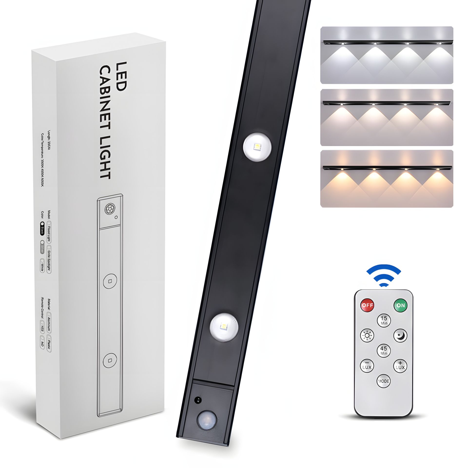 Светильник 120-4B LED /глаз кота/ с датчиком движения и освещенности, аккумулятором, пультом ДУ, алюминиевый кор., 120 см, 4Вт черный Светильник 120-4B LED /глаз кота/ с датчиком движения и освещенности, аккумулятором, пультом ДУ, алюминиевый кор., 120 см, 4Вт черный