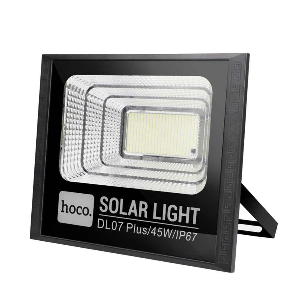 Hoco DL07 Plus Street Garden Light з сонячною панеллю та з акумулятором 45 Вт чорного кольору Hoco DL07 Plus Street Garden Light з сонячною панеллю та з акумулятором 45 Вт чорного кольору