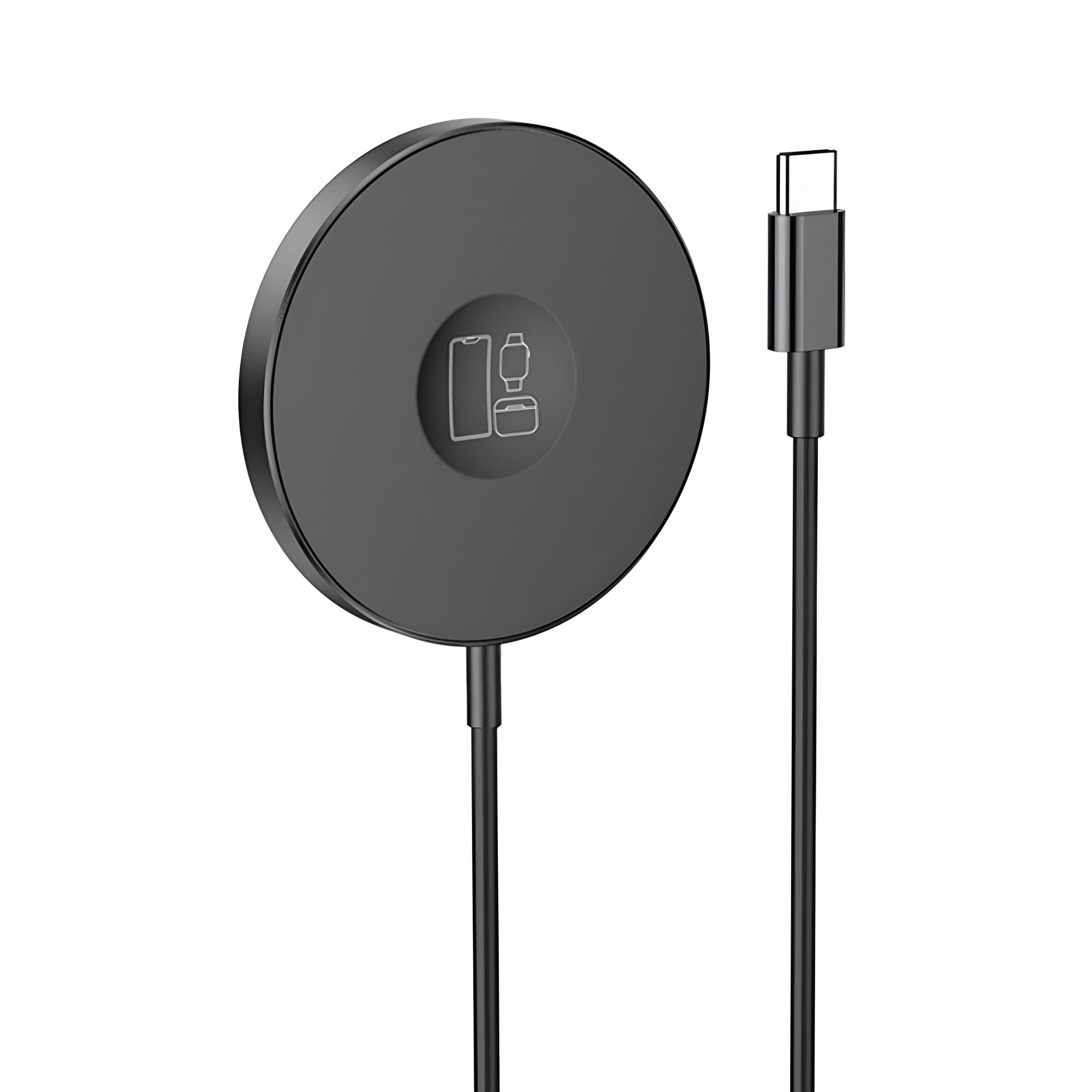 Зарядний пристрій бездротовий Borofone BQ18 3в1 магнітний чорний Зарядний пристрій бездротовий Borofone BQ18 3в1 магнітний чорний