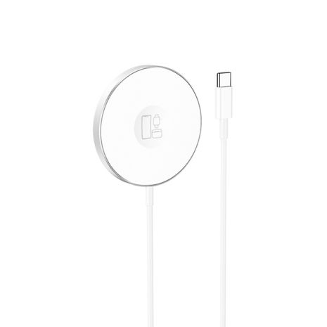 Бездротовий зарядний пристрій Borofone BQ18 3в1 магнітне біле Бездротовий зарядний пристрій Borofone BQ18 3в1 магнітне біле