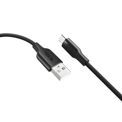 Ridea USB RC-M124 Чёрный Type-C 3A Soft Silico