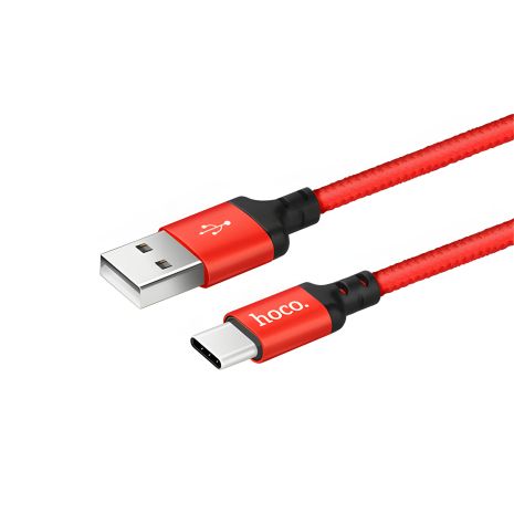 Кабель USB Hoco X14 Times Speed Type-C 1м, красно-чёрный