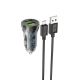 Авто ЗУ Hoco Z47 Прозрачный QC3.0 18W Micro Чёрный