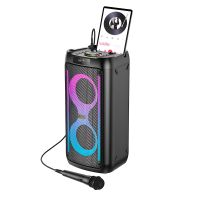 Чорна акустика-караоке HOCO Danny outdoor BT speaker HA6