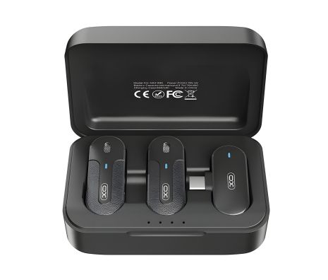 Беспроводной Петличный Микрофон XO MKF09A Twin Type-C Черный