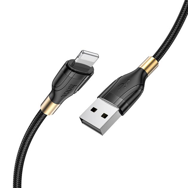 USB Кабель HOCO U92 USB - Lightning (1.2М) чорний USB Кабель HOCO U92 USB - Lightning (1.2М) чорний