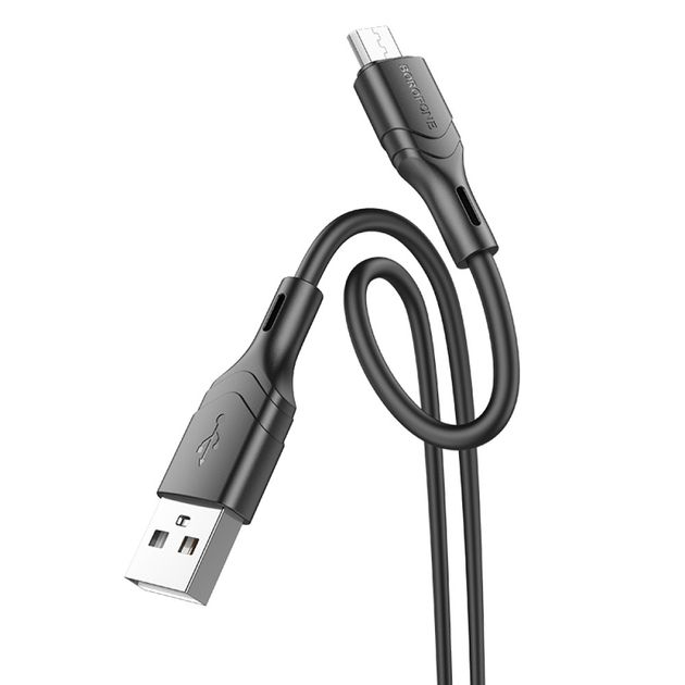 Кабель Borofone BX99 USB to MicroUSB 1m чорний Кабель Borofone BX99 USB to MicroUSB 1m чорний