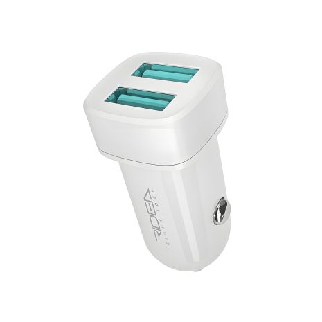 Автомобільний зарядний пристрій Ridea RCC-21012 Grand 2USB 2.4 A Білий Автомобільний зарядний пристрій Ridea RCC-21012 Grand 2USB 2.4 A Білий