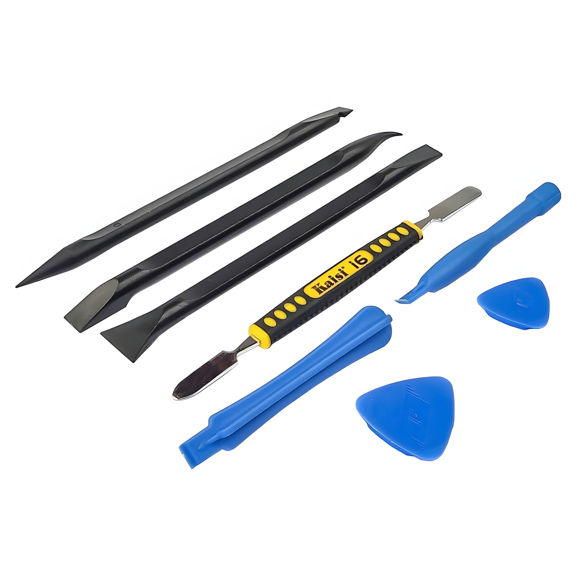 Інструментів набір для розбирання корпусів Kaisi K-X1468 (6 лопаток, 2 медіатори) Інструментів набір для розбирання корпусів Kaisi K-X1468 (6 лопаток, 2 медіатори)