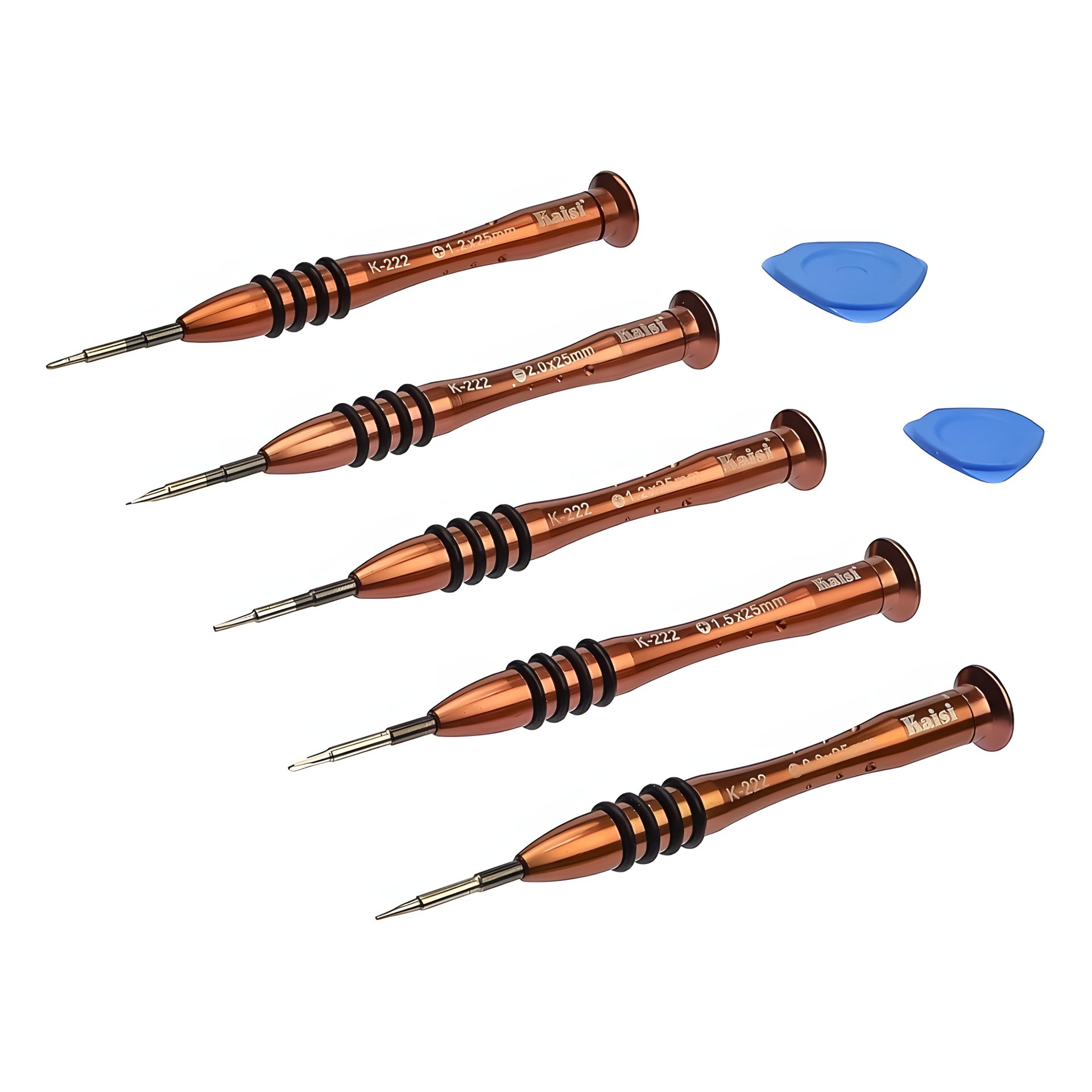 Набор для разборки Kaisi K-5222 (отвёртки: *0.8, *1.2, +1.2, +1.5, -2.0; 2 медиатора) Набор для разборки Kaisi K-5222 (отвёртки: *0.8, *1.2, +1.2, +1.5, -2.0; 2 медиатора)