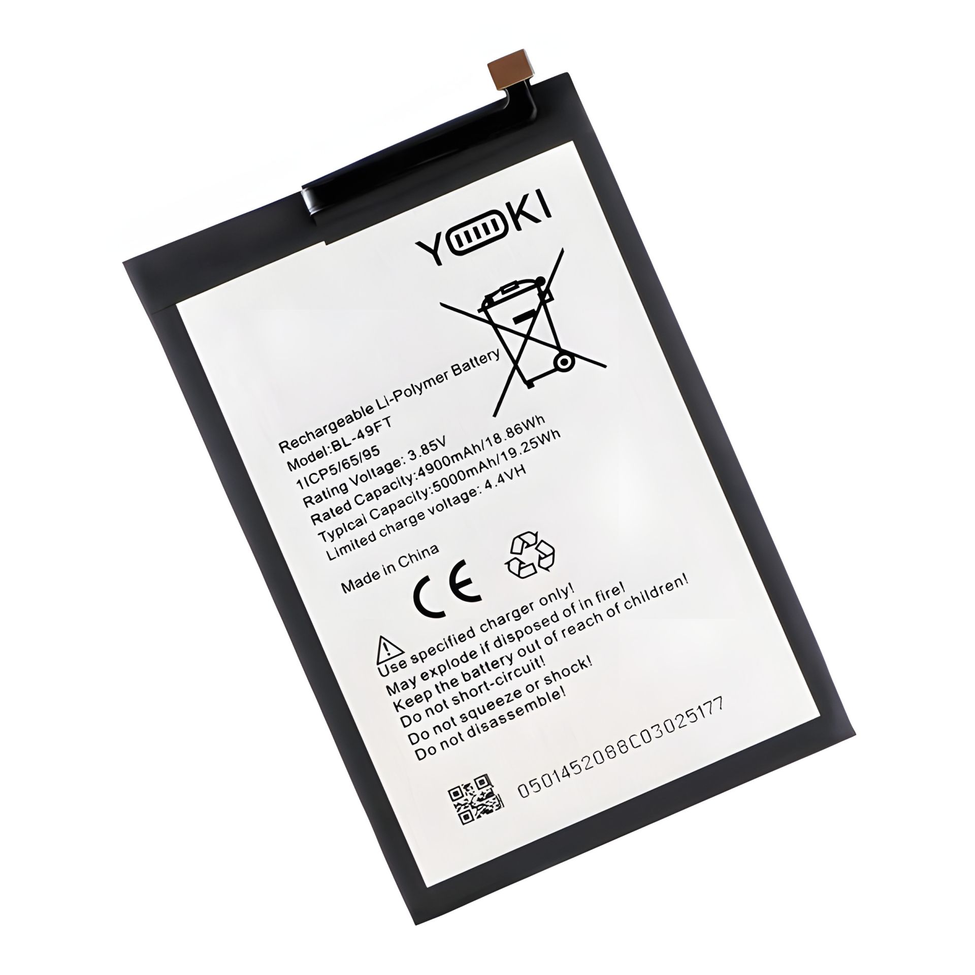 Аккумулятор Yoki для Tecno Camon 19 Pro / BL-49FT Аккумулятор Yoki для Tecno Camon 19 Pro / BL-49FT