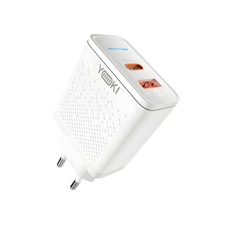 Зарядное устройство Yoki Series Led Сетевое YK-33PD+QC 33W Белый Зарядное устройство Yoki Series Led Сетевое YK-33PD+QC 33W Белый