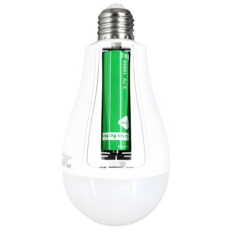 LED лампа з акумулятором, аварійна (E27/20W/3W від АКБ/2*18650/up 4 Hours/6800K/CC160mA) AP-2916 LED лампа з акумулятором, аварійна (E27/20W/3W від АКБ/2*18650/up 4 Hours/6800K/CC160mA) AP-2916