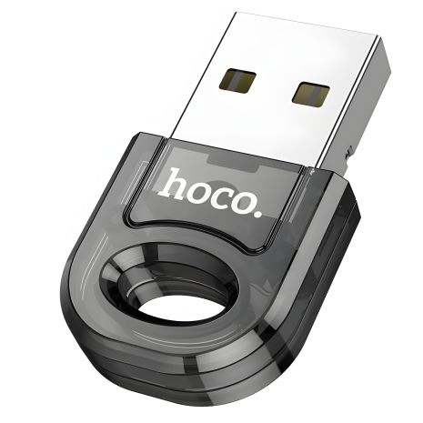 Hoco UA28 USB to Bluetooth 5.1 адаптер перехідник прозорий чорний Hoco UA28 USB to Bluetooth 5.1 адаптер перехідник прозорий чорний