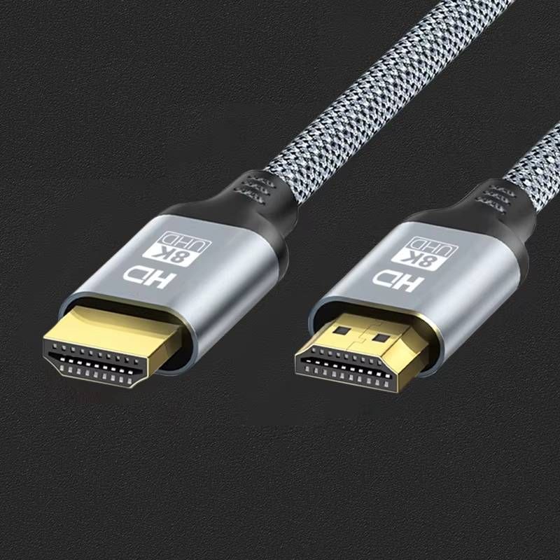 Кабель HDMI 2.1 4K 144Hz HDR (2K 240Hz, 8K 60Hz) 48Gbps, eARC, 0.5M(50cm) нейлон, Grey Кабель HDMI 2.1 4K 144Hz HDR (2K 240Hz, 8K 60Hz) 48Gbps, eARC, 0.5M(50cm) нейлон, Grey